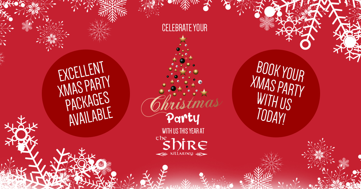 Celebrate your Christmas Party with us at The Shire Killarney